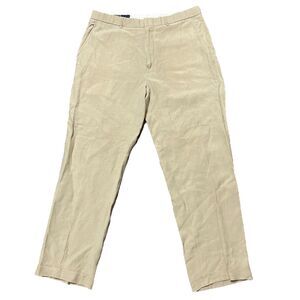 Polo Ralph Lauren Men’s Pants Size 35x32 Linen Silk * Fits 35x30 Beige Straight